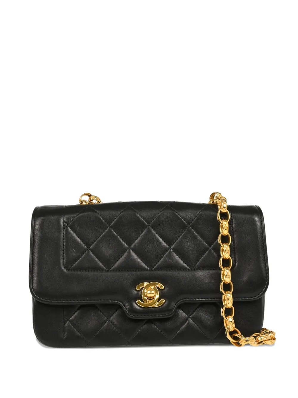 CHANEL Pre-Owned 1992 シングルフラップ ショルダーバッグ - ブラック CHANEL Pre-Owned 1992 シングルフラップ ショルダーバッグ - ブラック