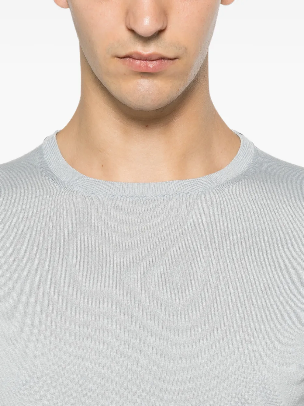 Tagliatore Josh gebreid T-shirt Blauw