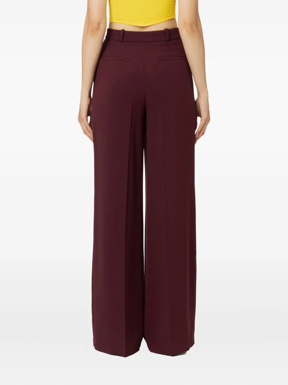 Elisabetta Franchi Broek met geplooide voorkant Bruin