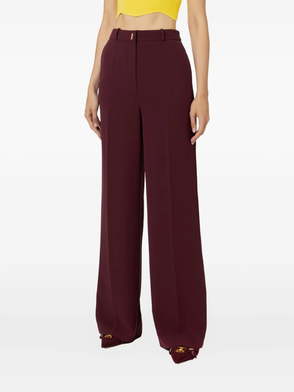 Elisabetta Franchi pleated-front trousers Bruin