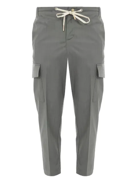 YES LONDON drawstring-waist cargo-pocket trousers