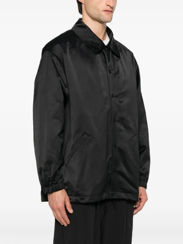 Y-3 logo-print Shirt Jacket | Black | FARFETCH RO