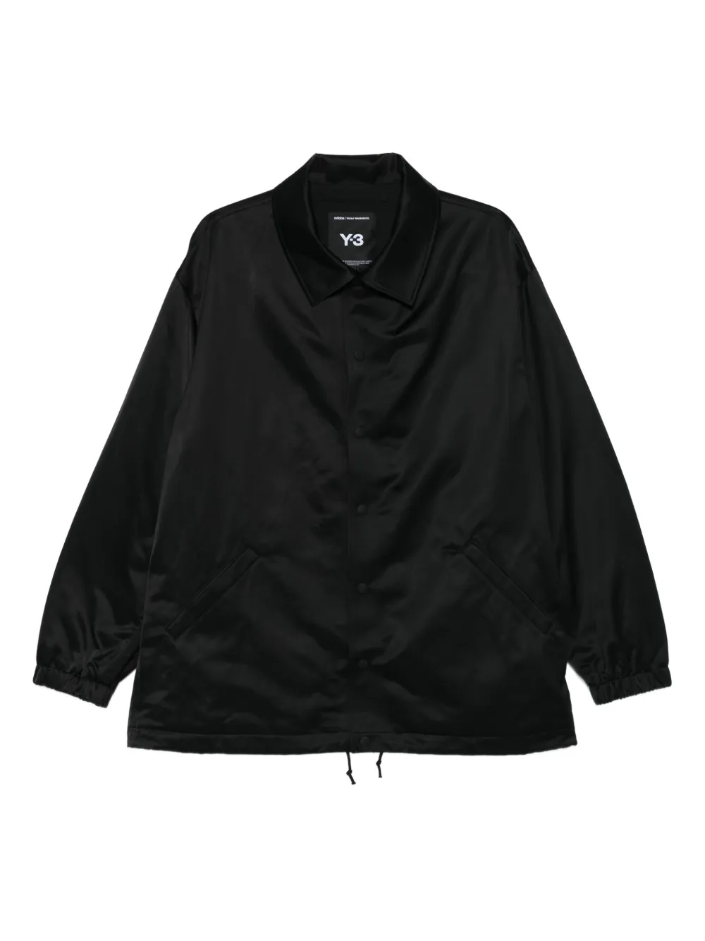 Y-3 logo-print shirt jacket | Black | Image 1