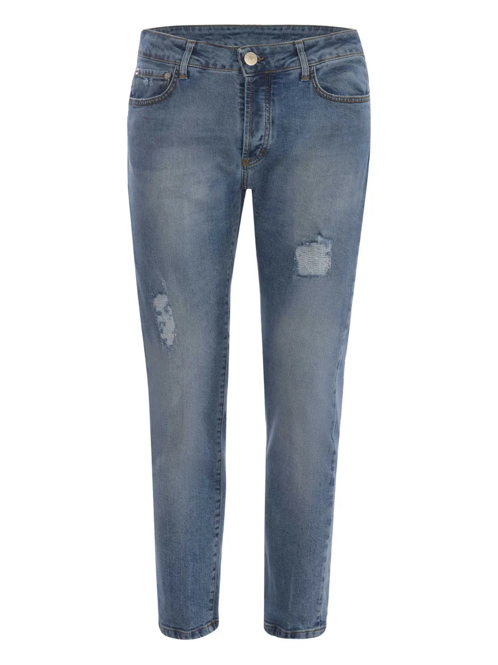 YES LONDON ripped-detail jeans - ブルー YES LONDON ripped-detail jeans - ブルー