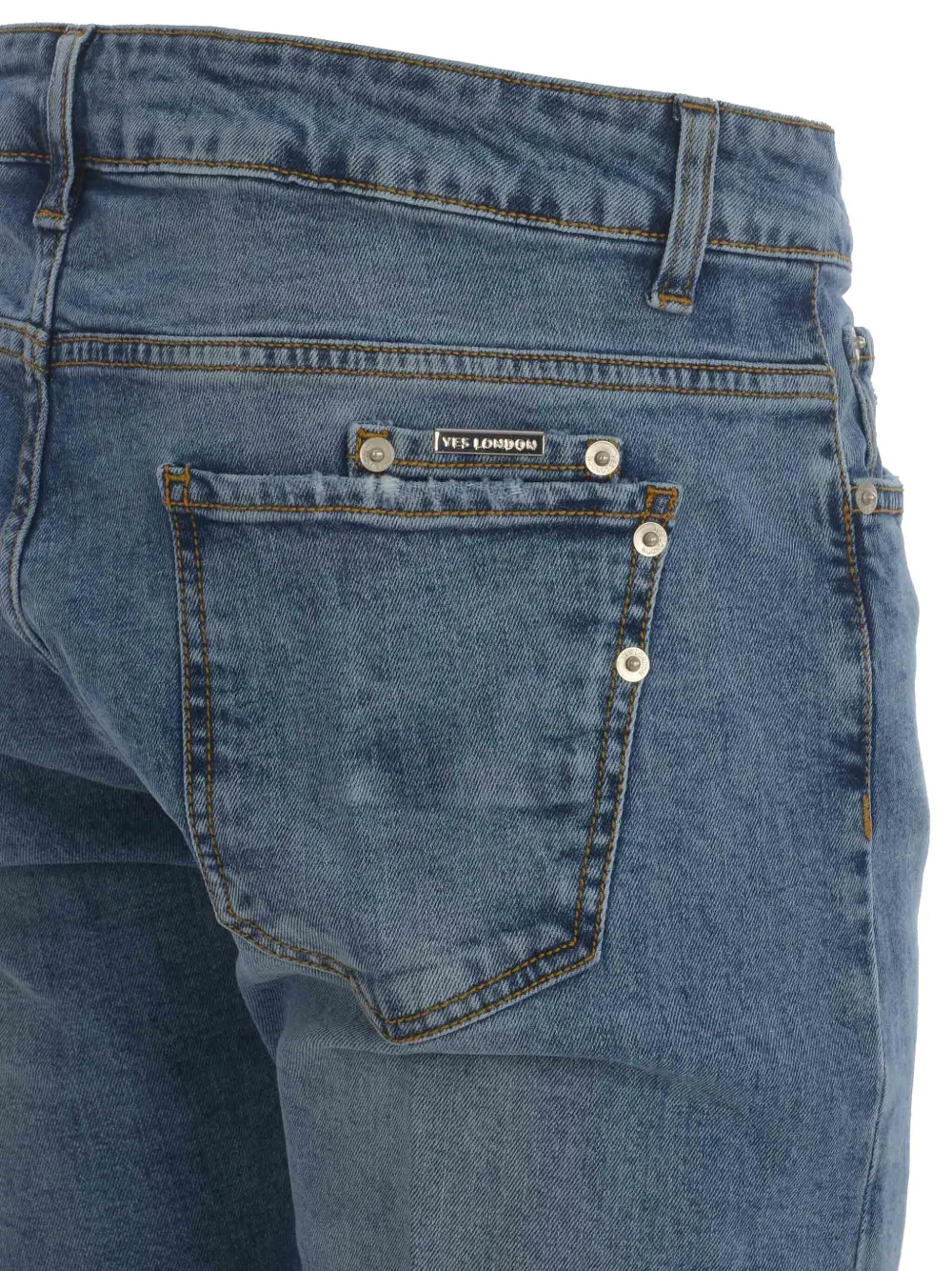 YES LONDON Jeans met gescheurd detail Blauw