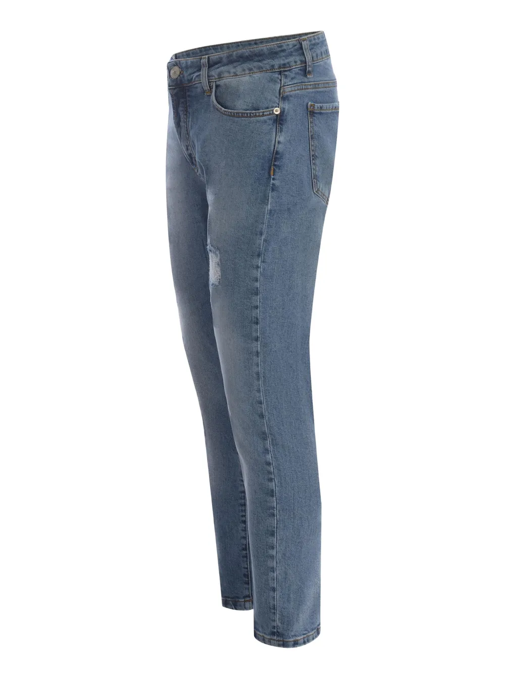 YES LONDON Jeans met gescheurd detail Blauw