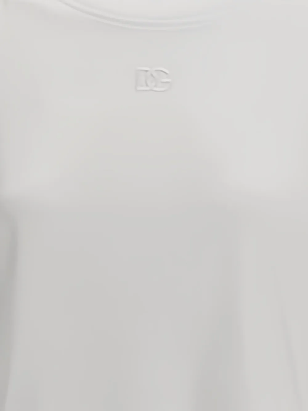 Dolce & Gabbana Logo-embroidered T-shirt In White