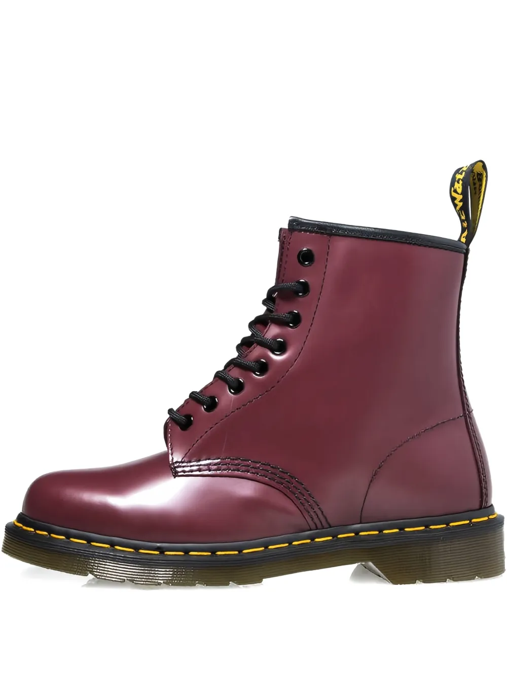 Dr. Martens lace-up leather boots Red
