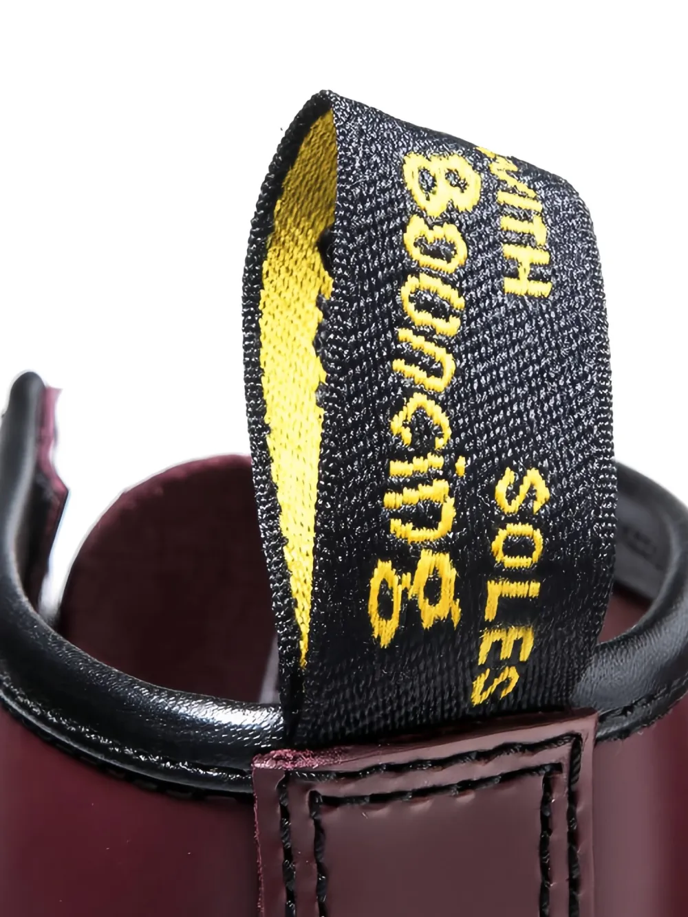 Dr. Martens lace-up leather boots Red