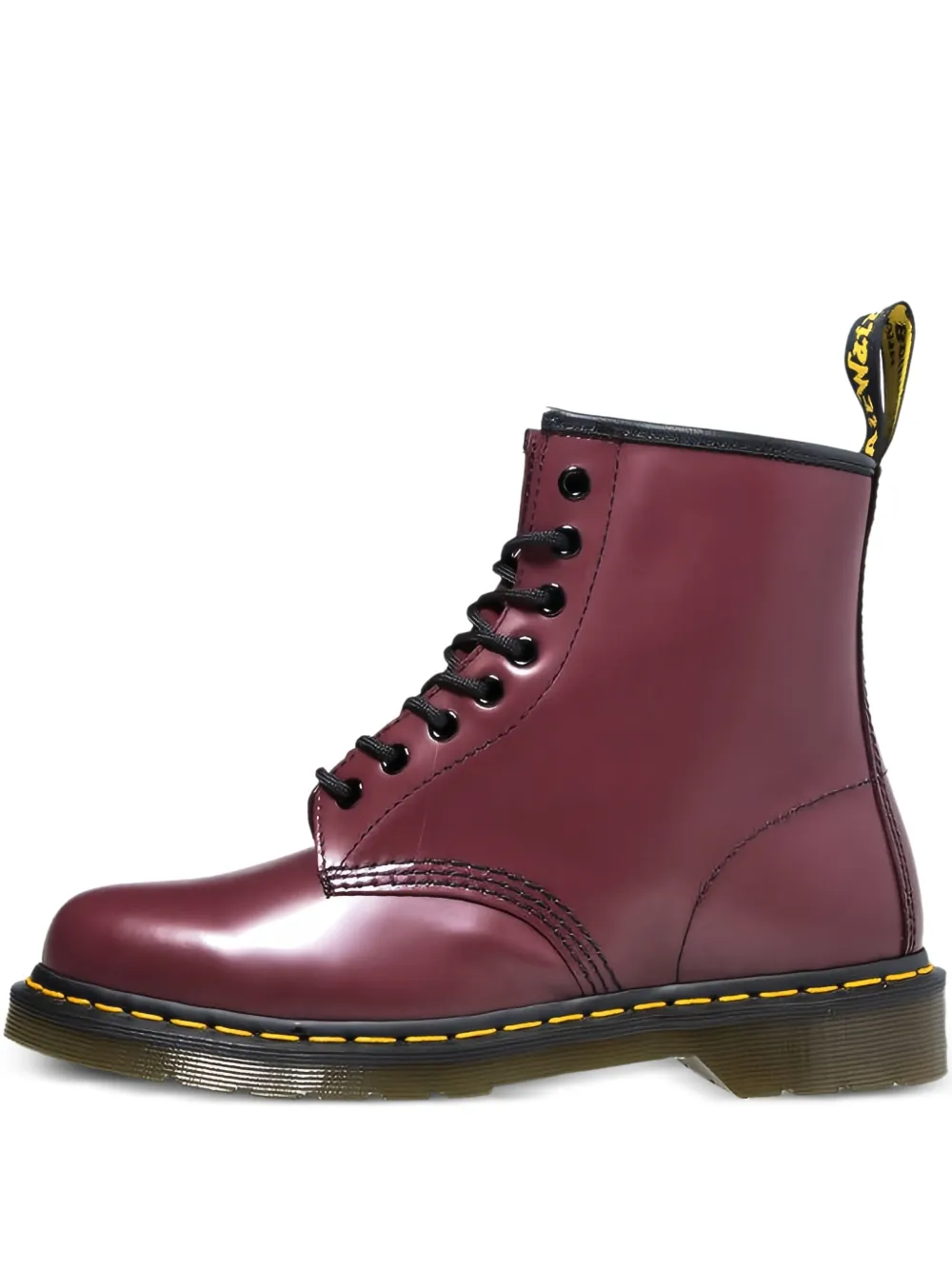 Dr. Martens lace-up leather boots Red