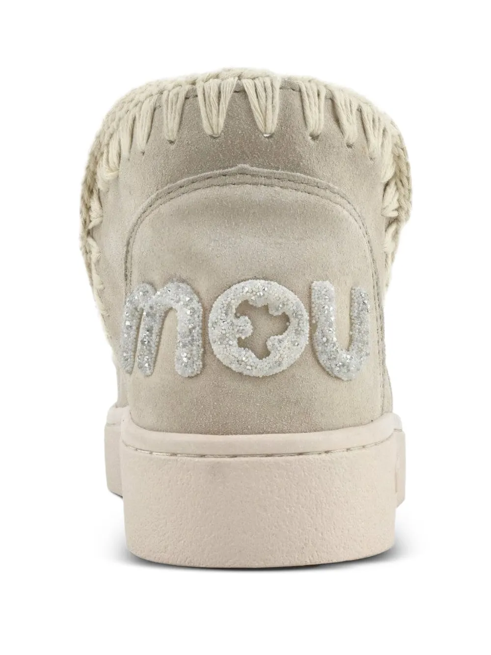 Mou Suède sneakers met stikseldetail Beige
