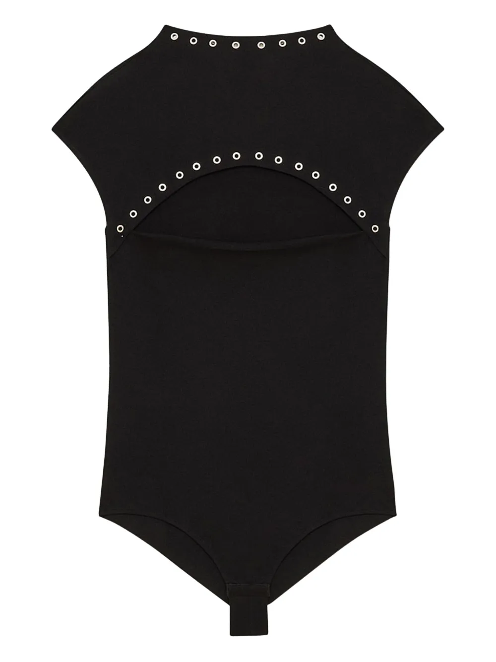 Patrizia Pepe embellished-neck bodysuit Zwart