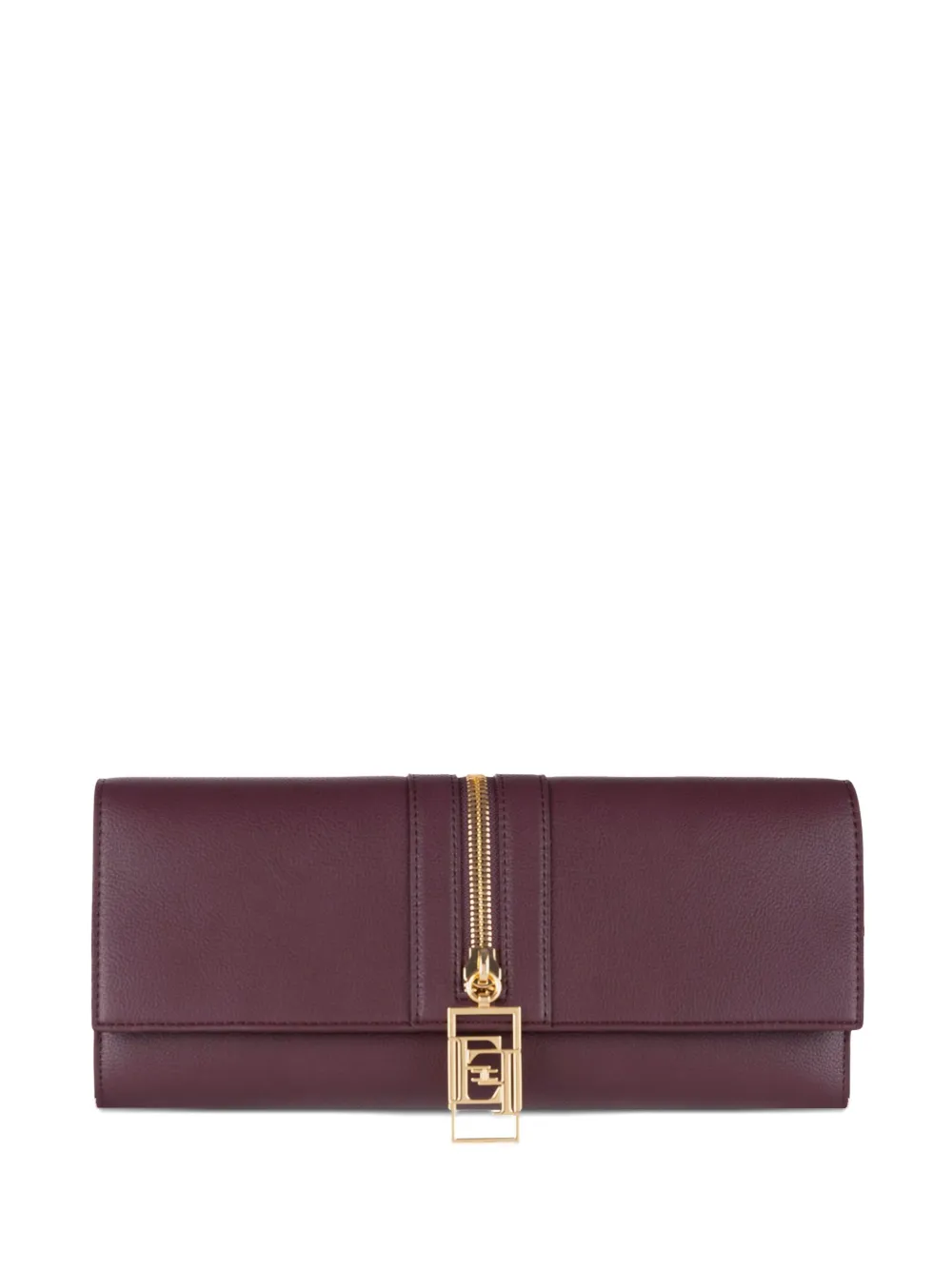 Elisabetta Franchi zip-detail clutch bag Rood