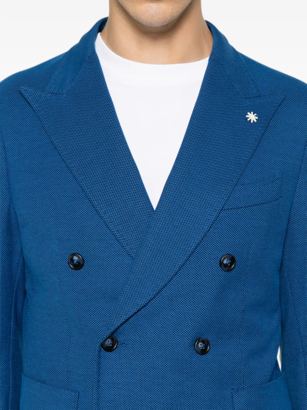 Manuel Ritz Blazer met dubbele rij knopen Blauw