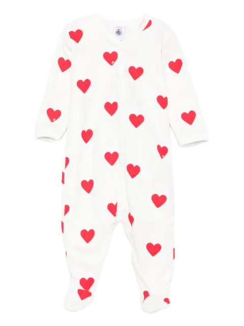 Petit Bateau heart-print romper
