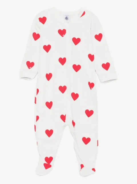 Petit Bateau heart-print romper