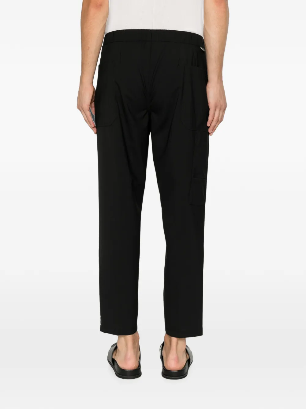YES LONDON Cropped broek met geplooide voorkant Zwart