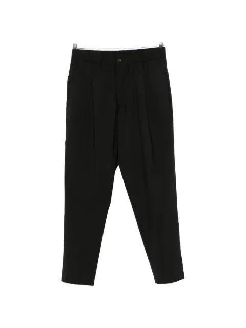 YES LONDON pleated-front cropped trousers