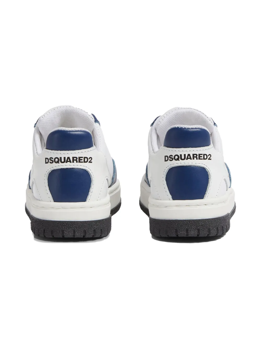 DSQUARED2 KIDS logo-print leather sneakers White