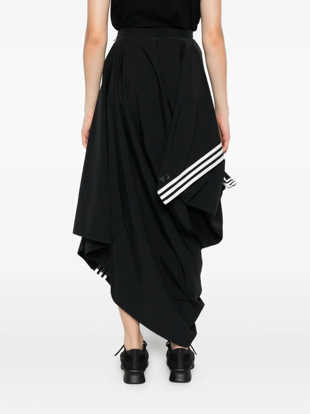 Y-3 Asymmetrische rok Zwart