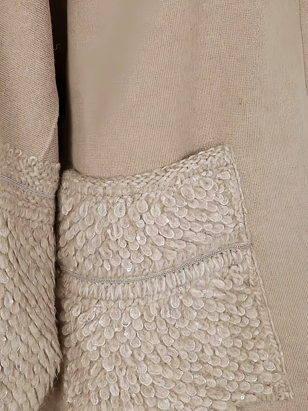 D.Exterior Jack met franje en zak Beige