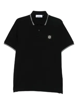 美品✨ストーンアイランド　ポロシャツL相当　コンパスパッチ　80's 90's STONE ISLAND (ストーンアイランド) ストレッチコットン