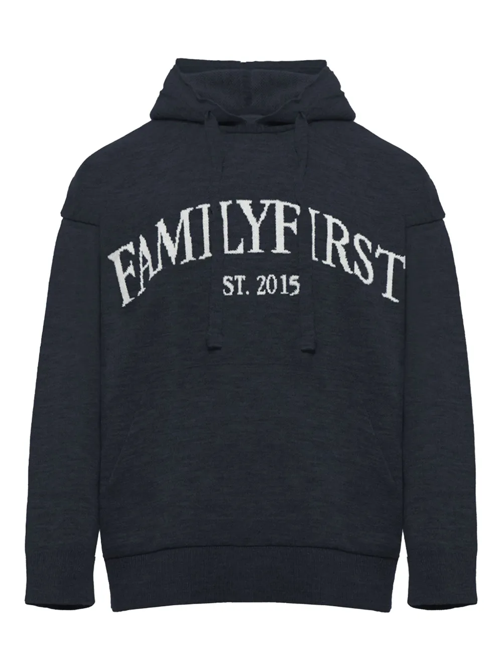 Family First logo-embroidered hoodie | Blue | Image 1