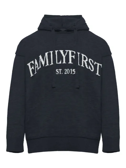 Family First logo-embroidered hoodie