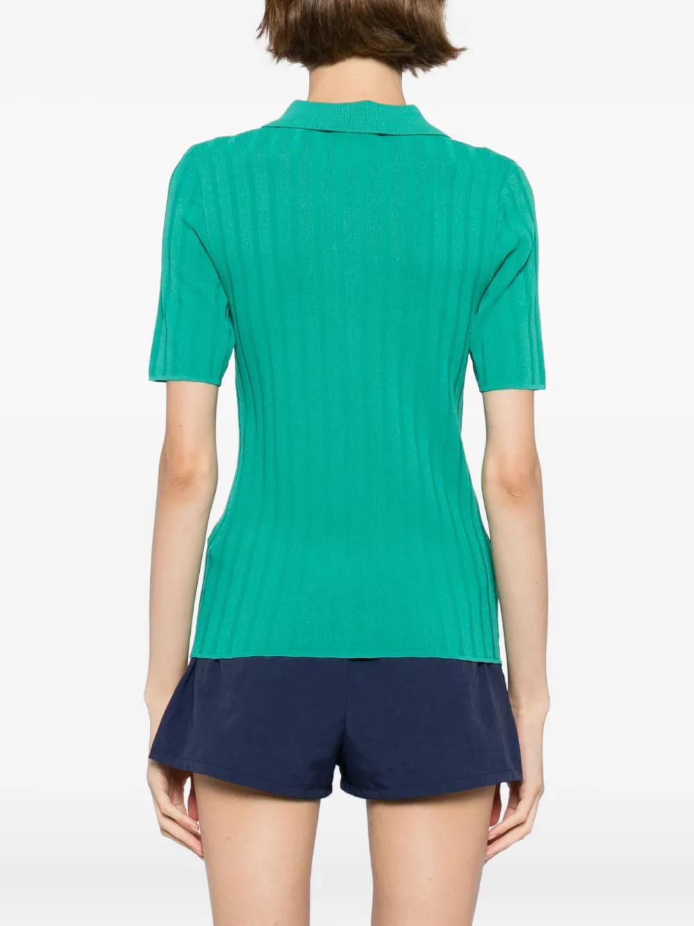 Sporty & Rich SRC geribbelde polotop Groen
