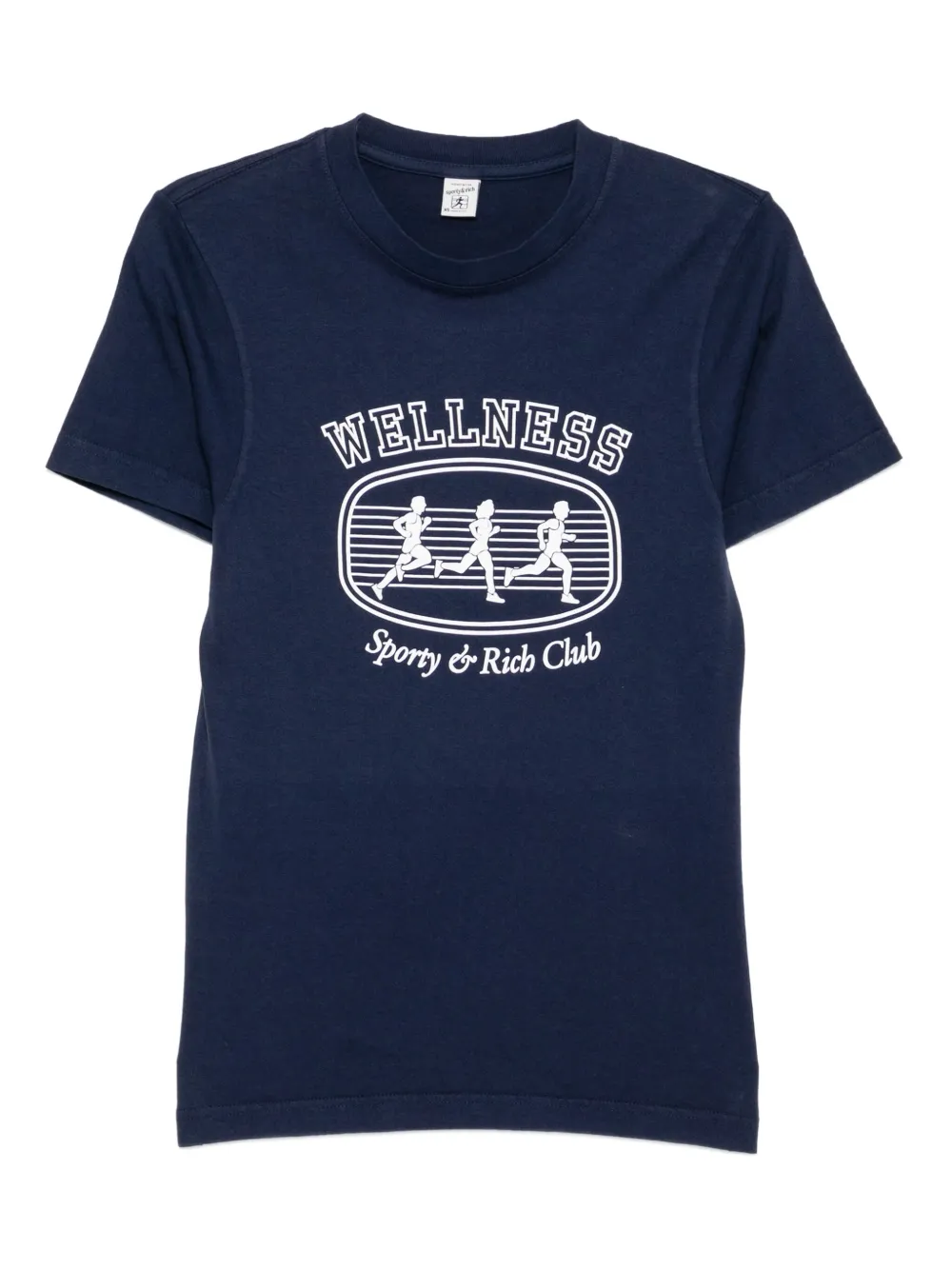 Sporty & Rich Paris Marathon T-shirt Blauw