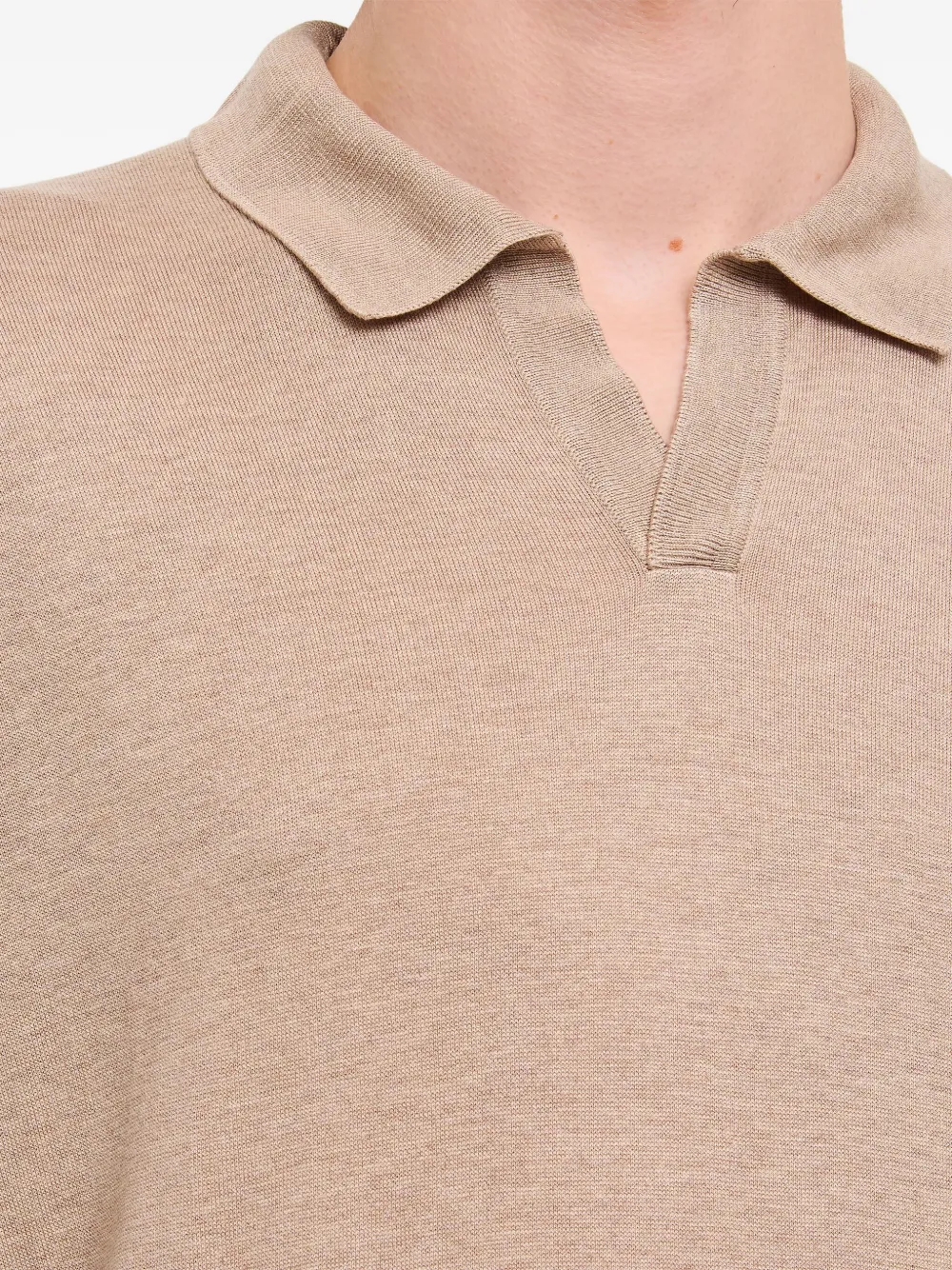 Tagliatore Poloshirt met korte mouwen Beige