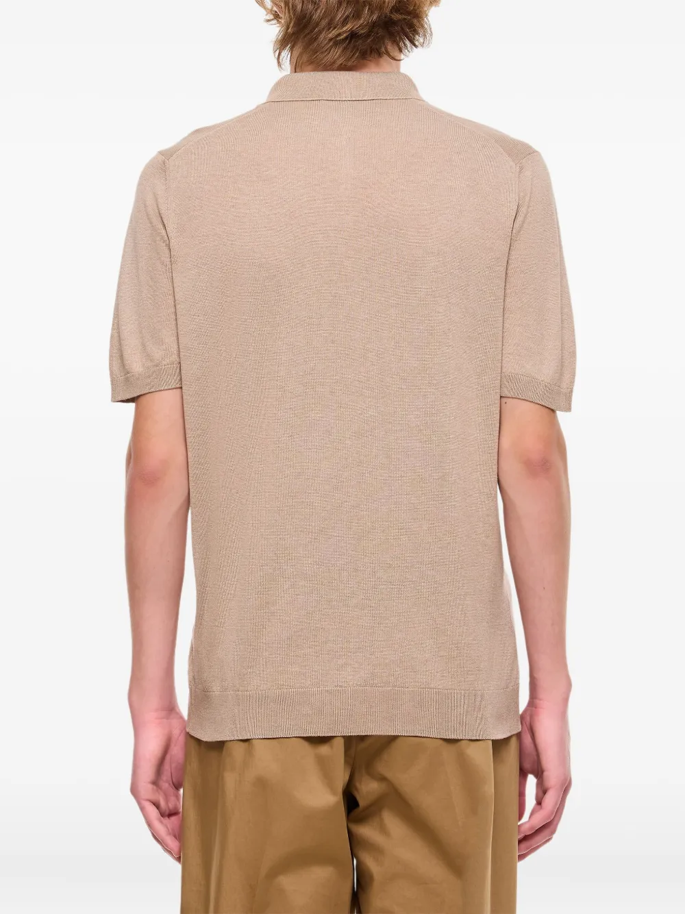 Tagliatore Poloshirt met korte mouwen Beige