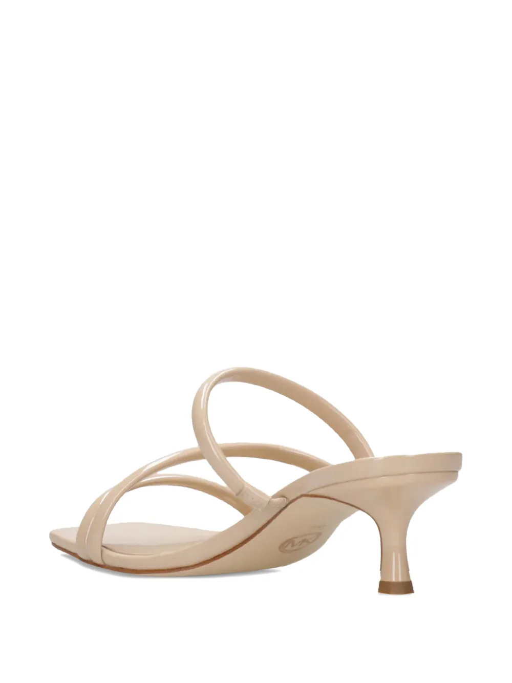 Michael Kors leather-trim heeled sandals Neutrals