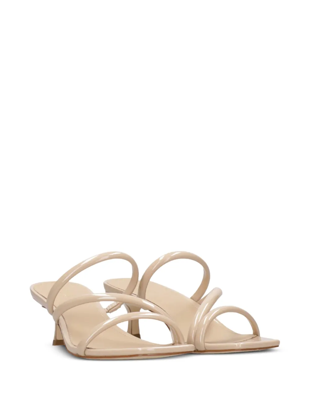 Michael Kors leather-trim heeled sandals Neutrals