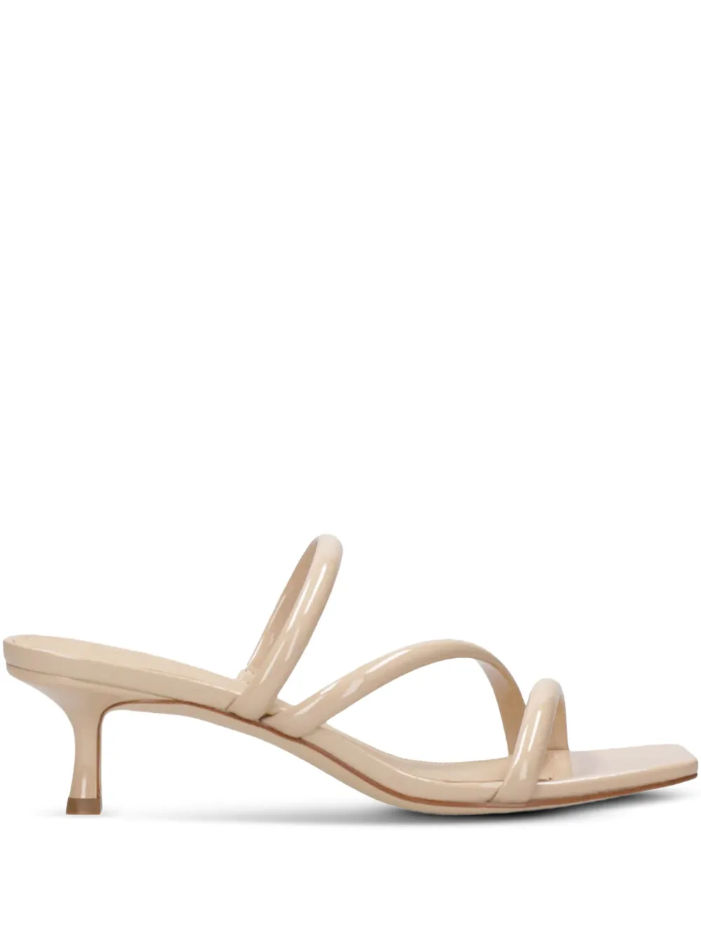 Michael Kors leather-trim heeled sandals Neutrals