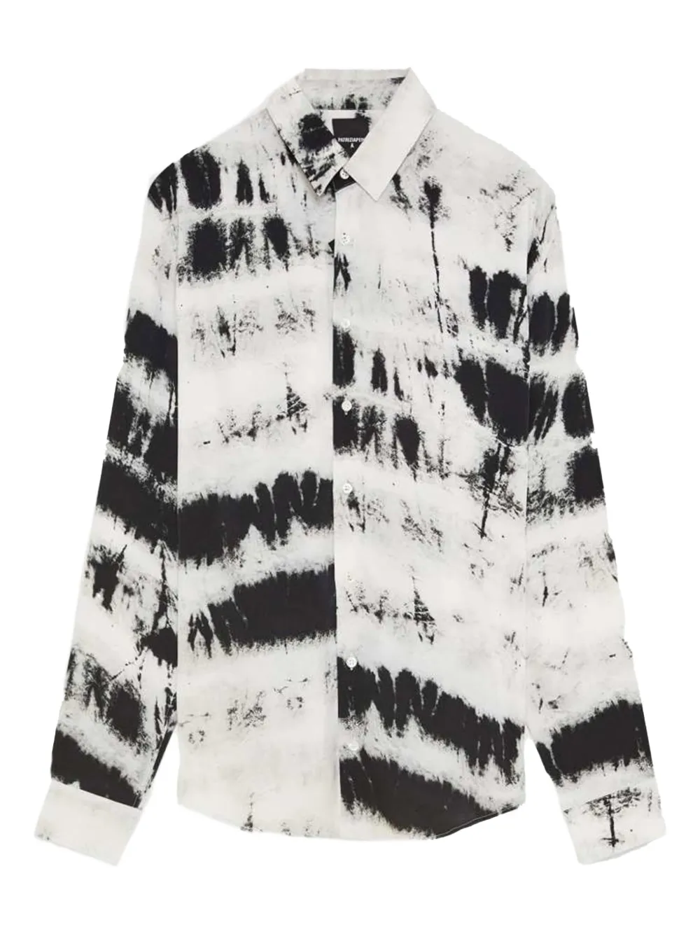 Patrizia Pepe tie-dye long-sleeve shirt Zwart