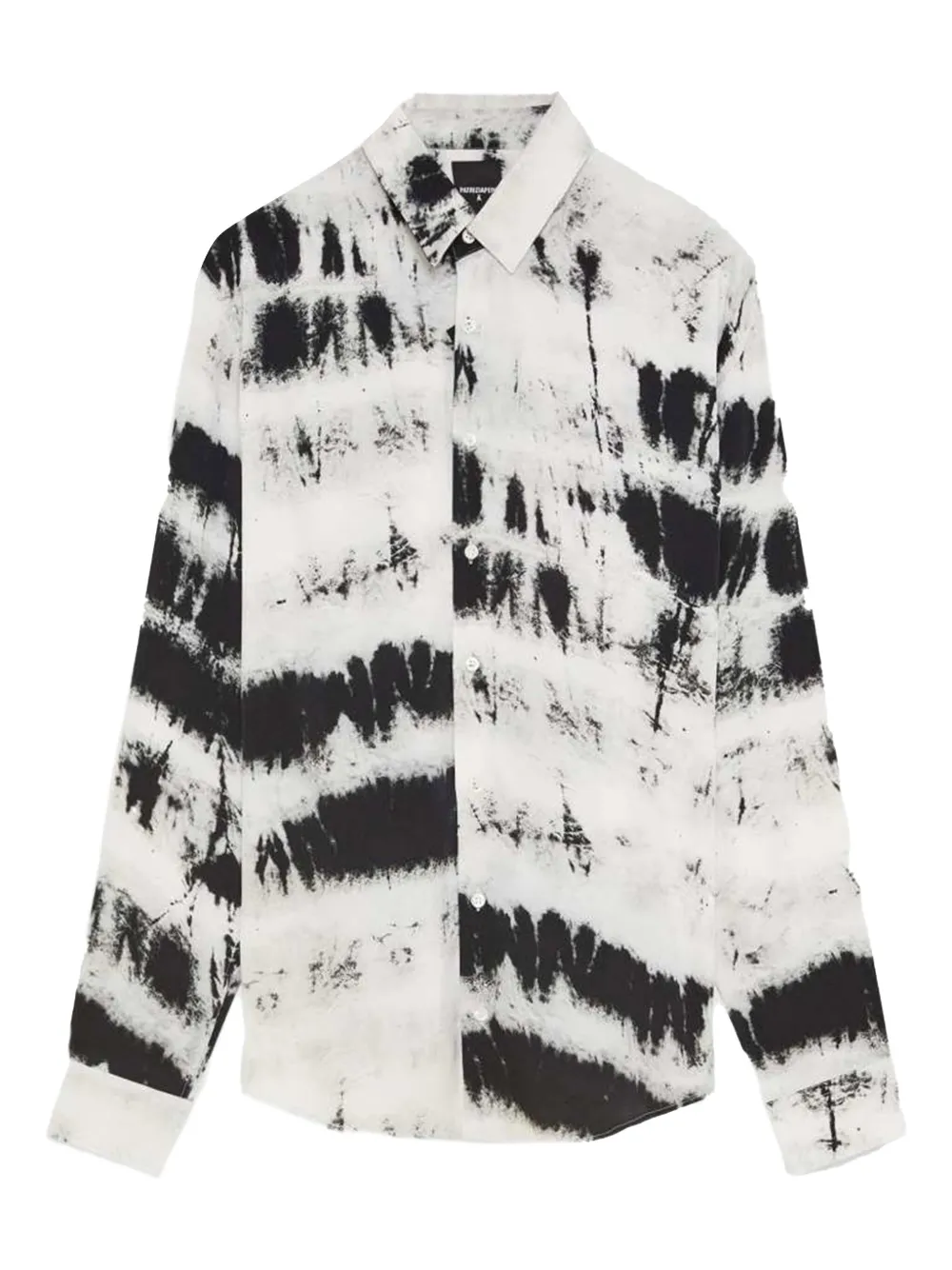Patrizia Pepe Overhemd met tie-dye print Zwart