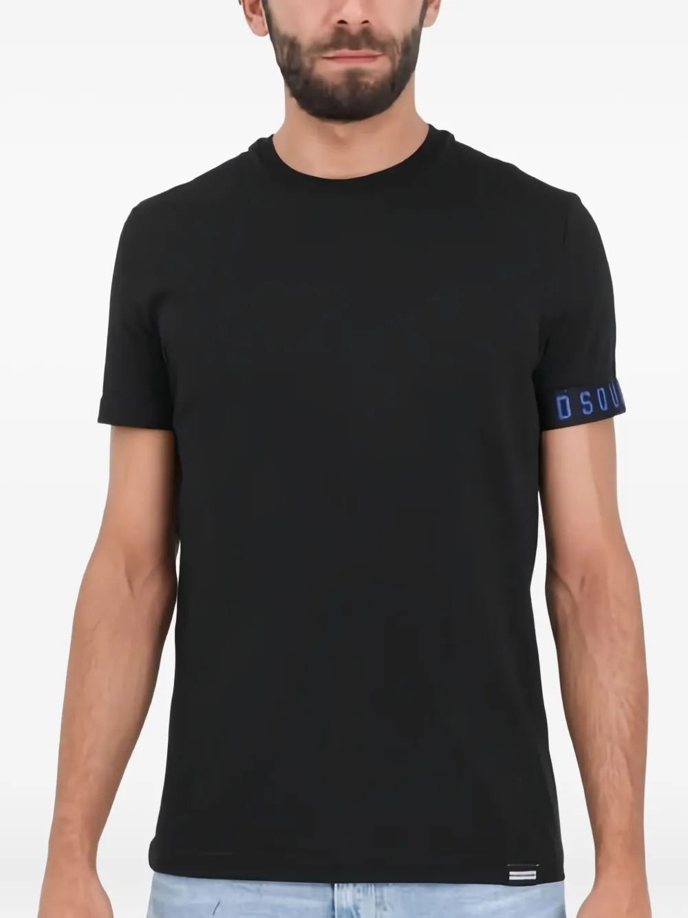 DSQUARED2 T-shirt met logodetail - Zwart