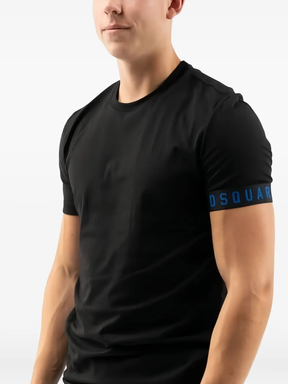 DSQUARED2 T-shirt met logodetail Zwart