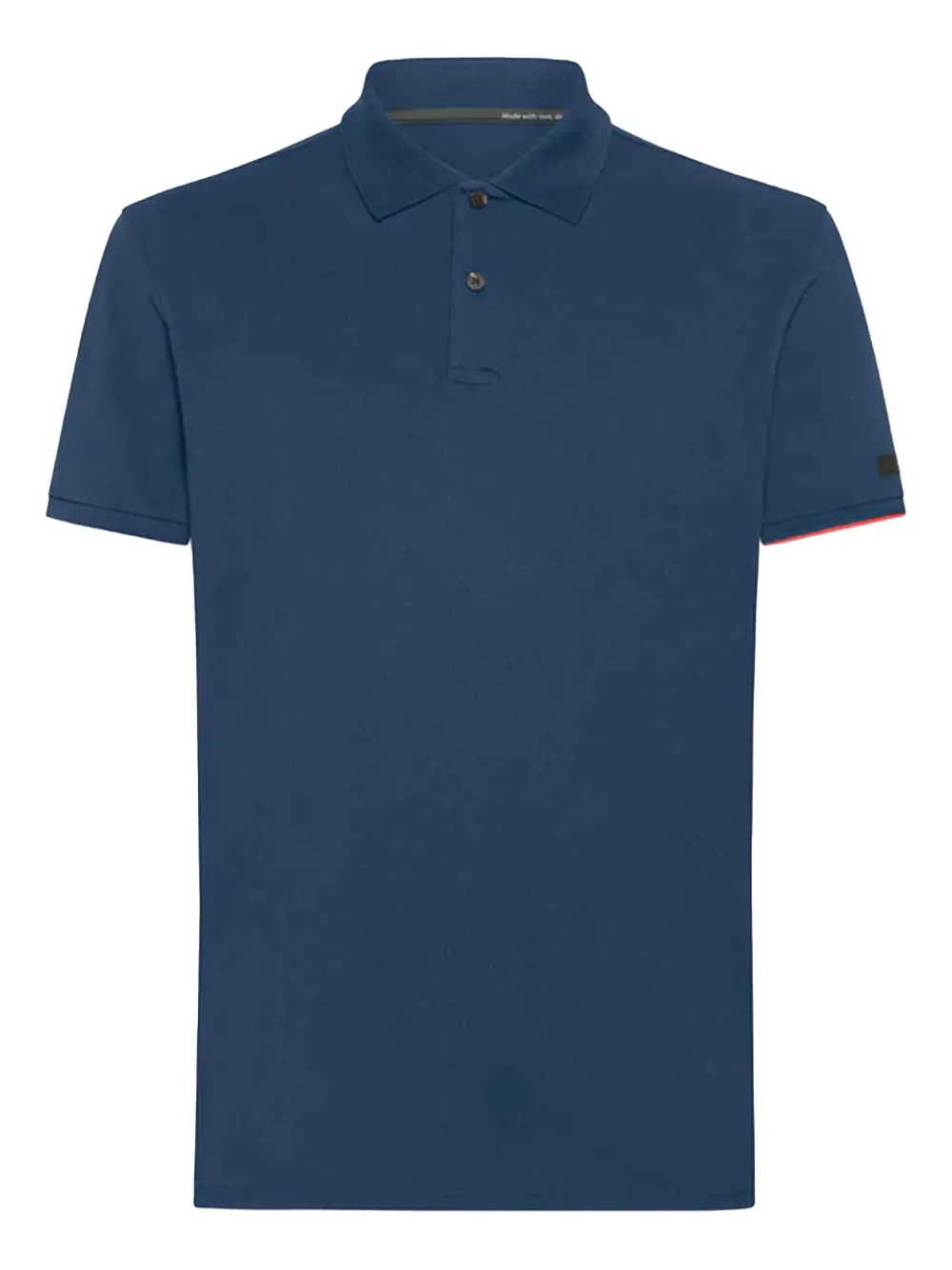 contrast-detail polo shirt