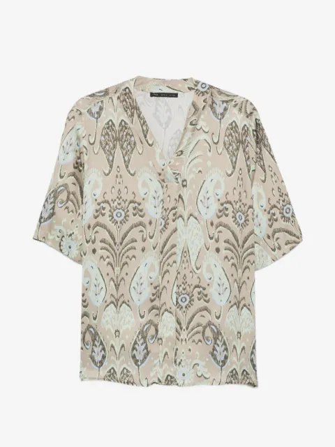 Low Brand paisley-pattern V-neck shirt