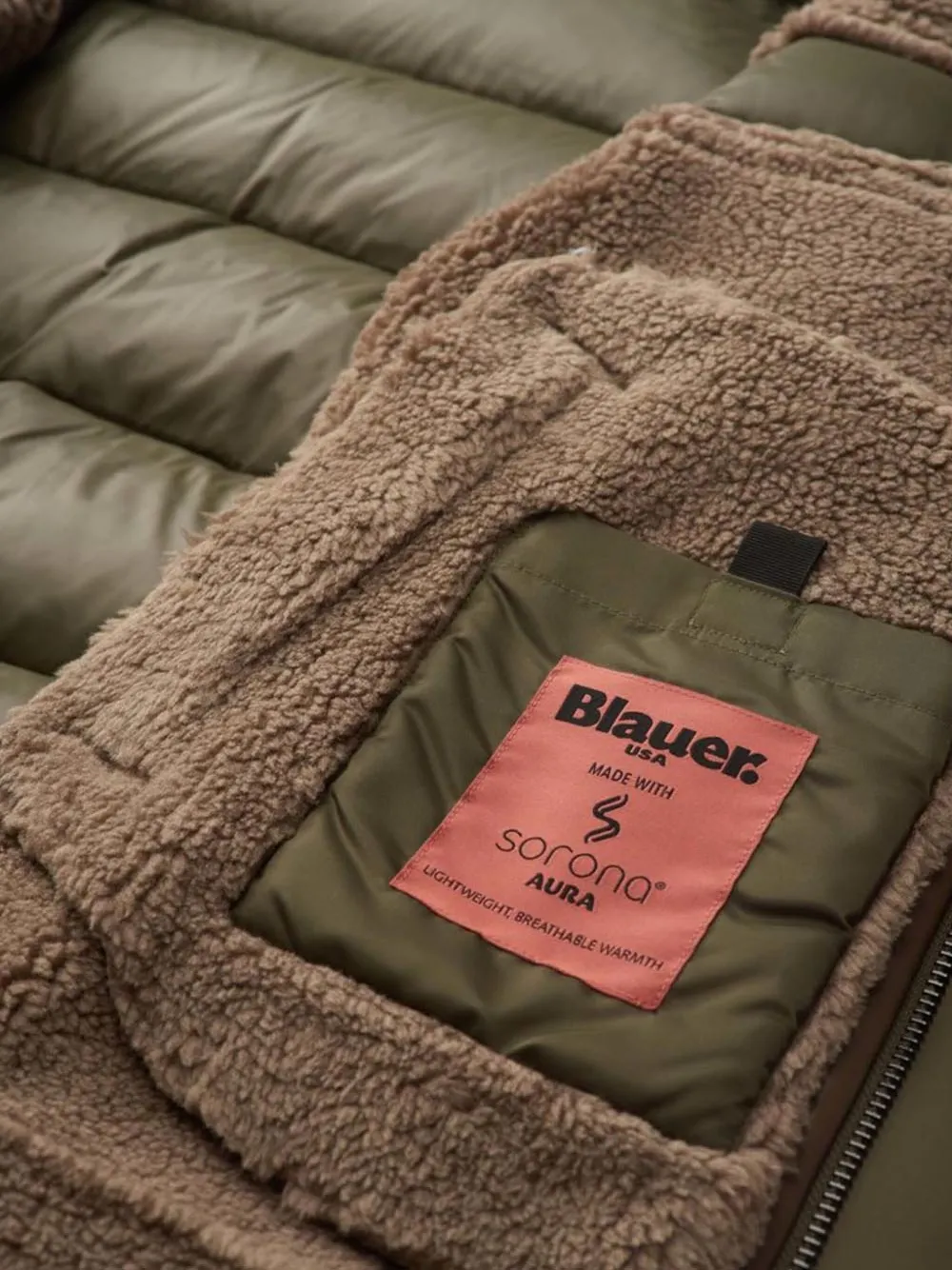 Blauer hooded quilted jacket Groen
