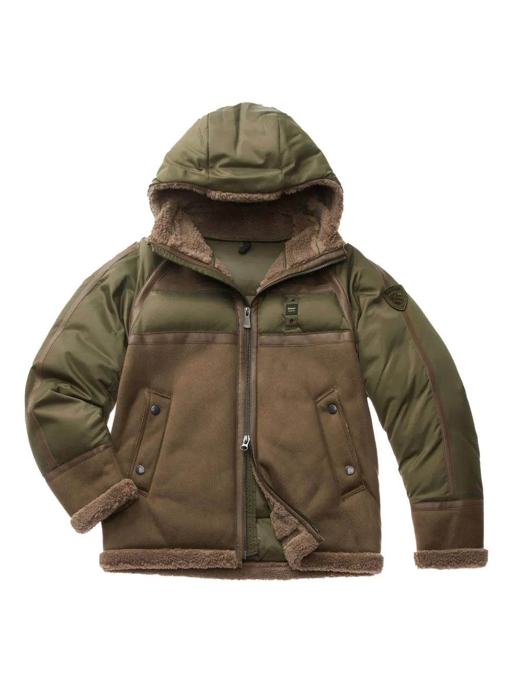 Blauer hooded quilted jacket Groen