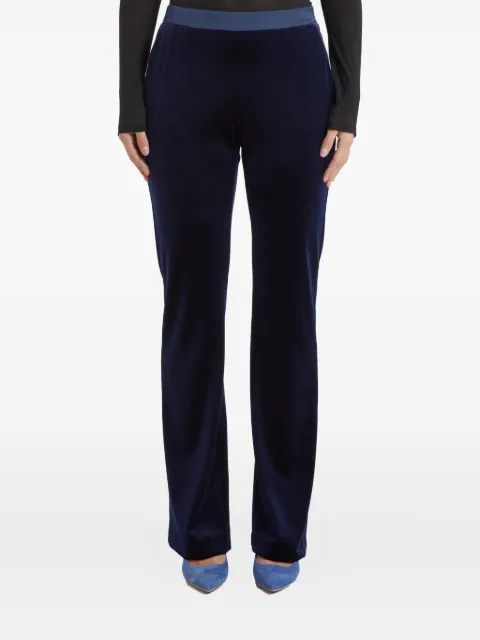 Pennyblack velvet-texture flat-front trousers