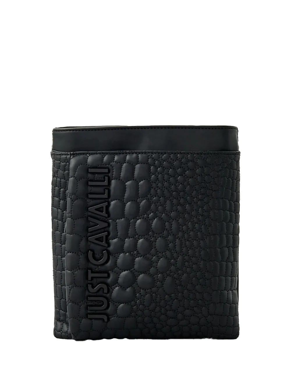 Just Cavalli textured-leather messenger bag Zwart