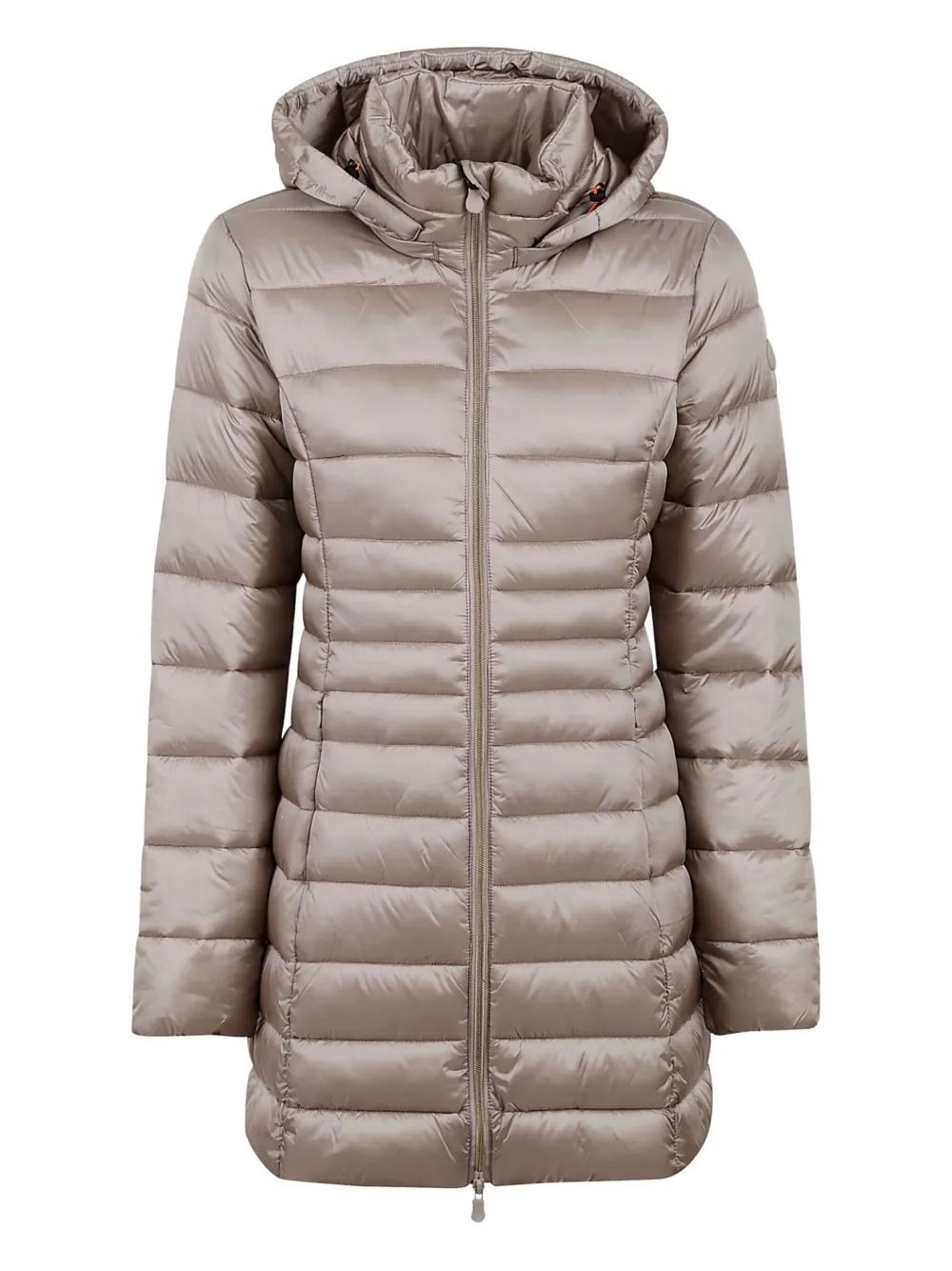 Save The Duck Hooded Quilted Coat In Brown