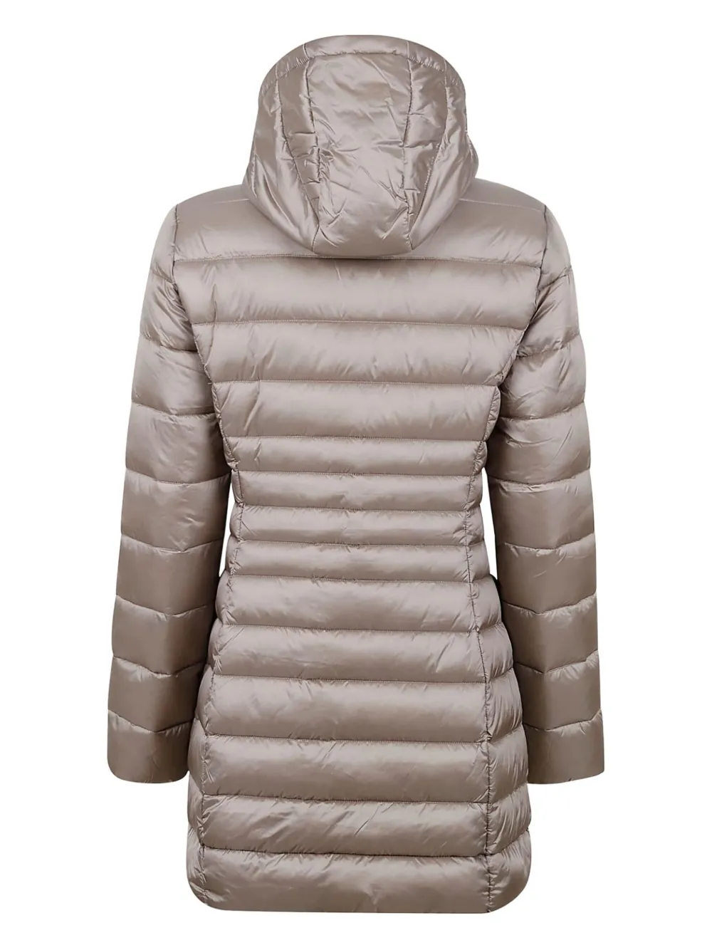 Save The Duck Hooded Quilted Coat In Brown