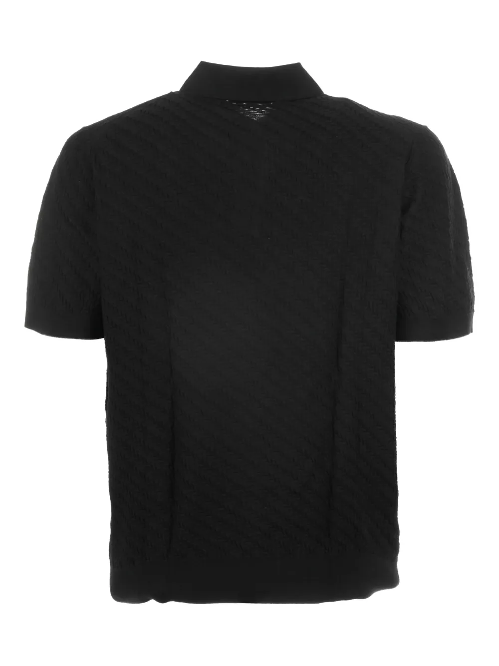 Paolo Pecora textured polo shirt - Zwart