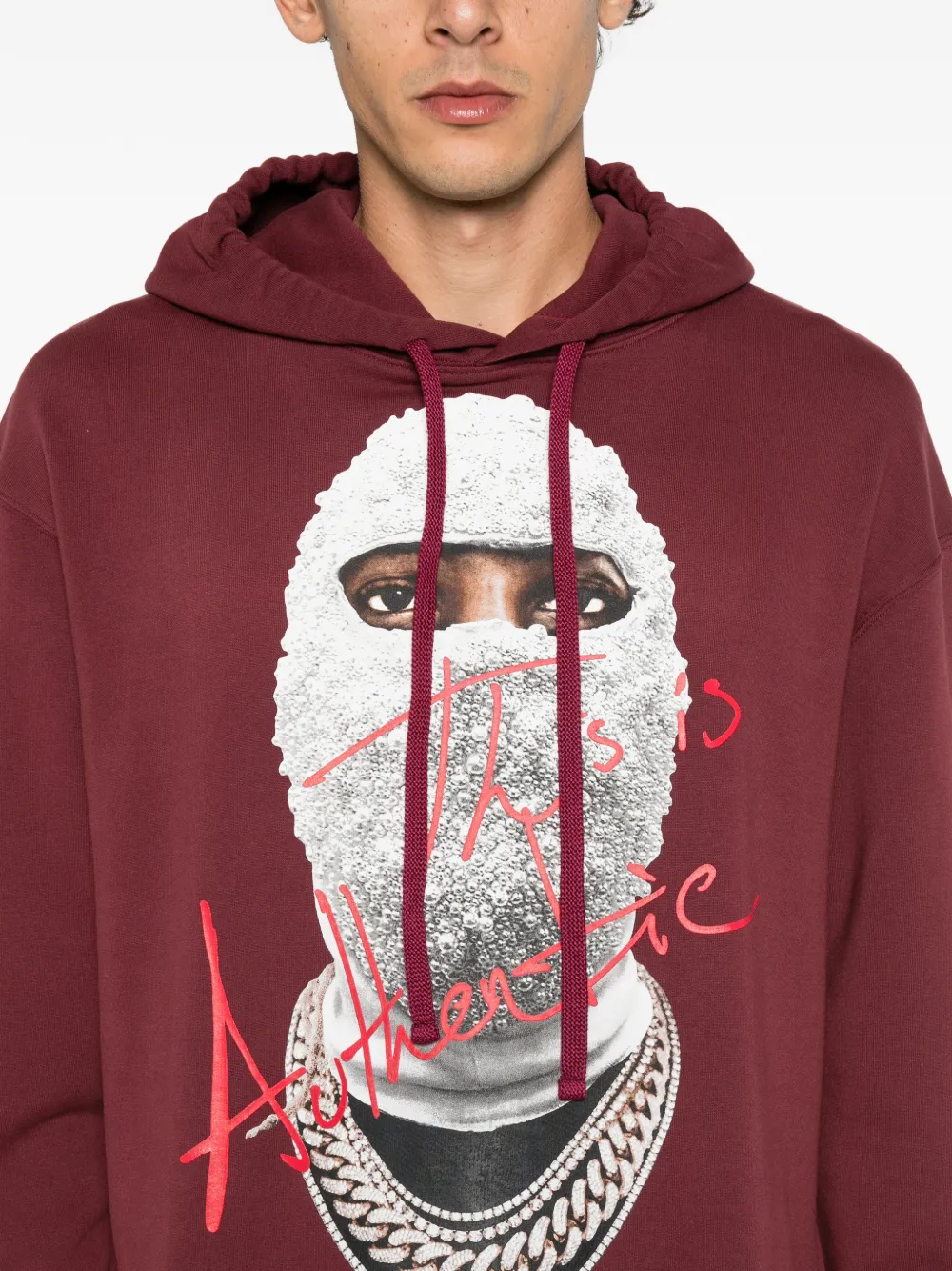Ih Nom Uh Nit graphic-print logo-print hoodie Rood