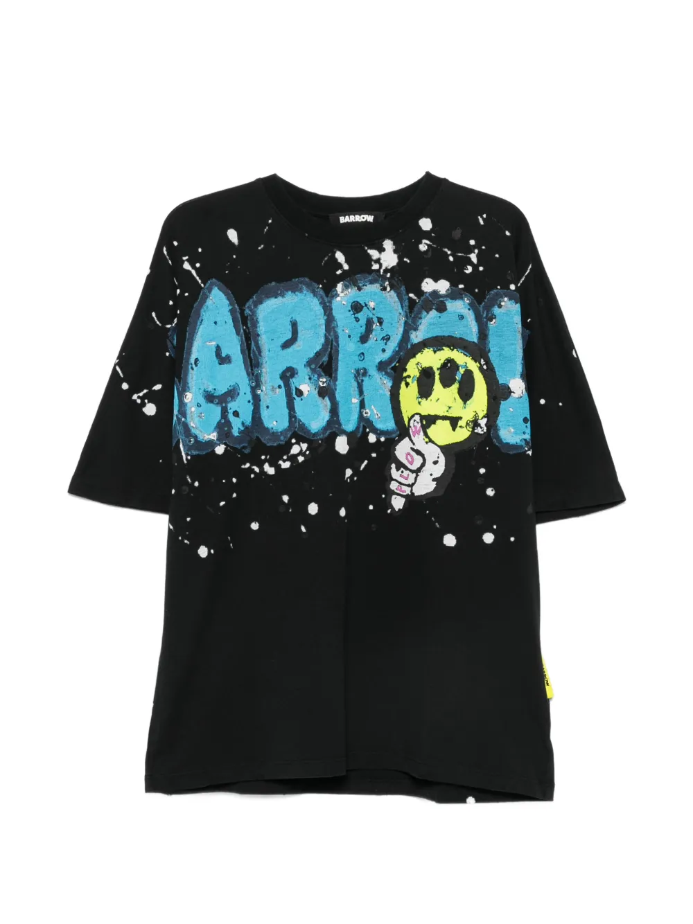 BARROW graphic-print paint-splatter T-shirt - Nero